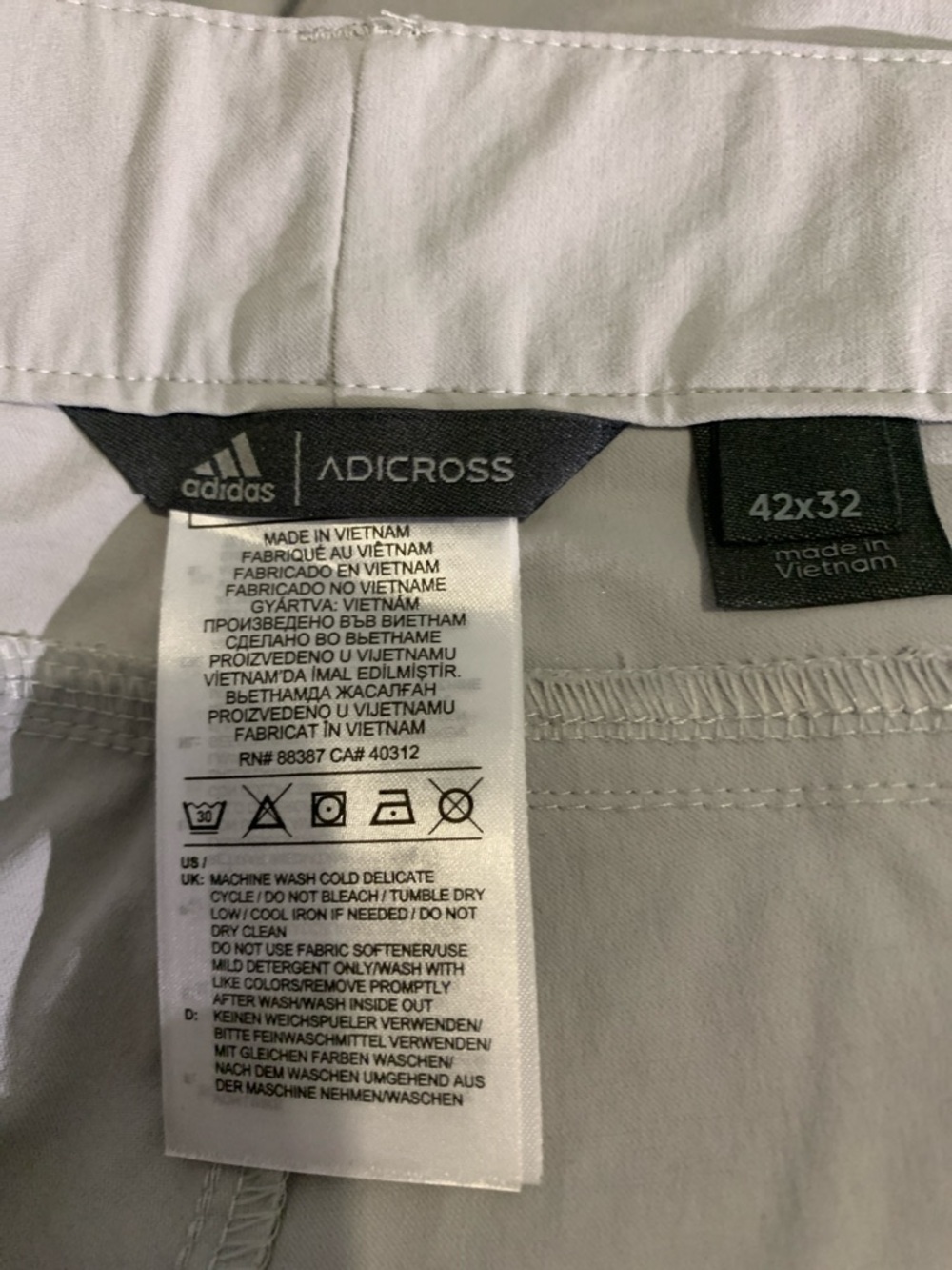 adidas Tapered Pants in Light Gray - Picture 5 of 5